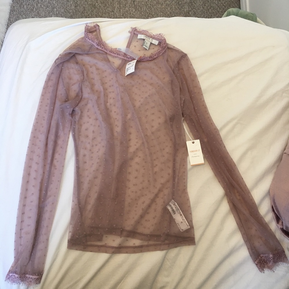 Forever 21 Sheer Blush Top